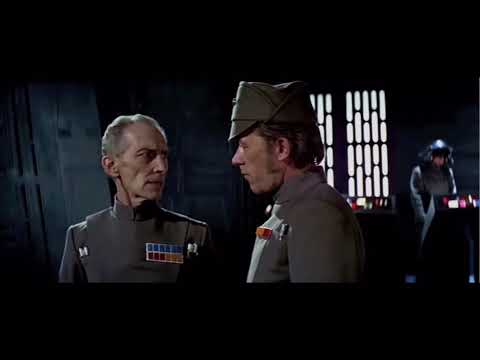 A still image from Star Wars: A New Hope, featuring Grand Moff Tarkin